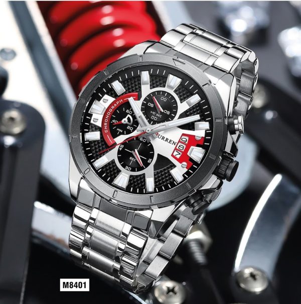 RELOJ CURREN METÁLICO CRONOGRAF M:8401-1