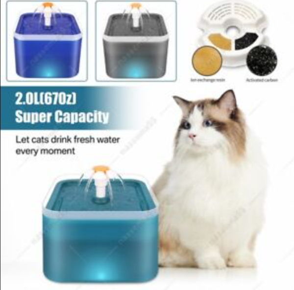 Fuente de agua con luz LED