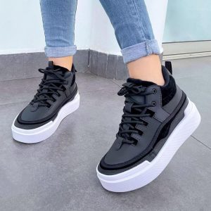 Tenis Botin Negro Blanco