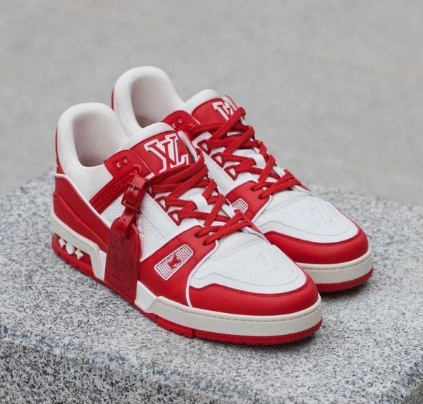 zapatos louis vuitton trainer rojos