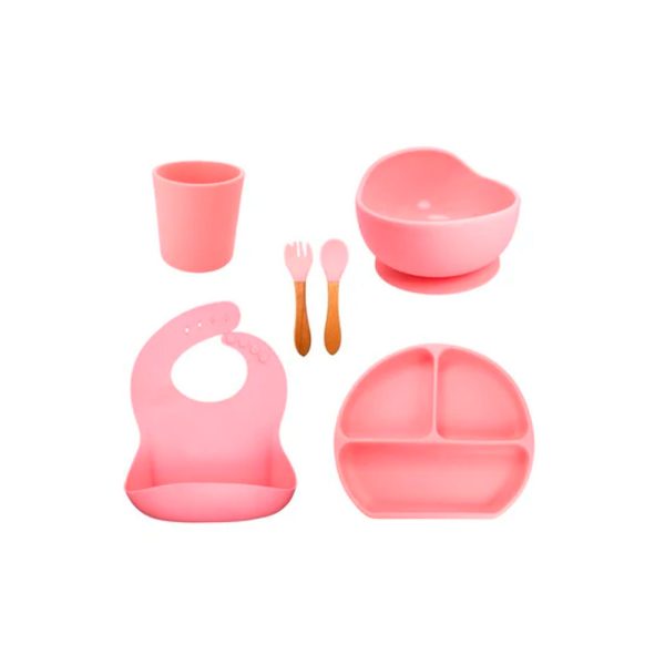 Set Platos Babero Para Bebe Niños - Imagen 3