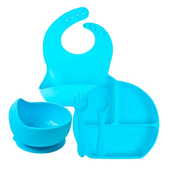 Set Platos Babero Para Bebe Niños - Imagen 4